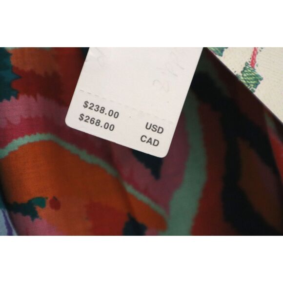 Farm Rio x Anthropologie Women's Sz XXS Multi Pleated Palm Midi Dress - Picture 7 of 16